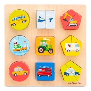 Shape block puzzle - vehicles